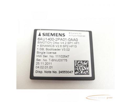 Siemens 6AU1400-2PA01-0AA0 Simotion D4xx V4.2 SP1 HF1 + Sinamics V2.6 SP2 HF13 - Bild 3