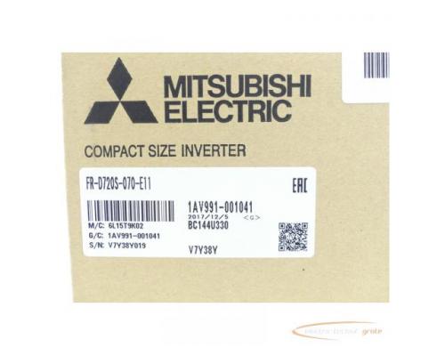 Mitsubishi FR-D720S-070-E11 Frequenzumrichter SN:V7Y38Y019 - ungebraucht! - - Bild 3