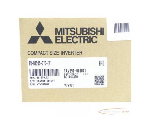 Mitsubishi FR-D720S-070-E11 Frequenzumrichter SN:V7Y391062 - ungebraucht! - - Bild 3