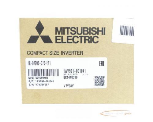 Mitsubishi FR-D720S-070-E11 Frequenzumrichter SN:V7Y38Y087 - ungebraucht! - - Bild 3