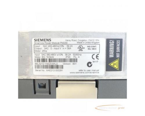 Siemens 6SL3210-1NE23-8AL0 Power Module PM230 Version: B01 SN:XAE212-000291 - Bild 3