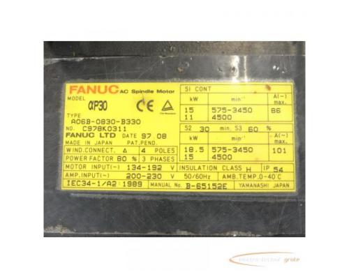 Fanuc A06B-0830-B330 AC Spindle Motor SN:C978K0311 - Bild 5