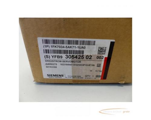 Siemens 1FK7034-5AK71-1UA0 Servomotor SN:YFB930542502002 ungebraucht! - Bild 3