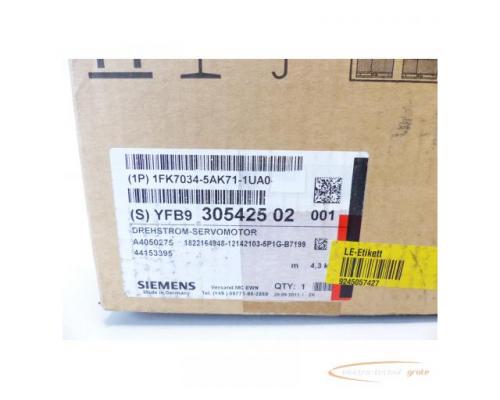 Siemens 1FK7034-5AK71-1UA0 Servomotor SN:YFB930542502001 ungebraucht! - Bild 3