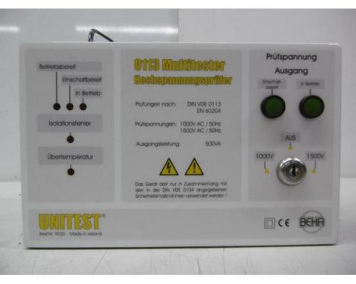 BEHA 0113 Multitester Hochspannungsprüfer UNITEST 9030 Hochspannungsprüfer, Multitester, Prüfgerät f - Bild 5