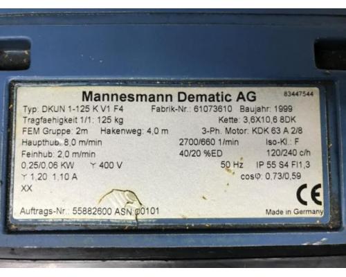 DEMAG DKUN 1-125K V1 F4 E-Kettenzug, Elektro Hubwerk, Kran - Bild 6