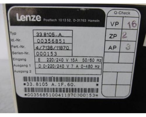 LENZE 8100 / 33.8105_A. AC- Servoantrieb, Servosteller, Servoumrichter, Se - Bild 5