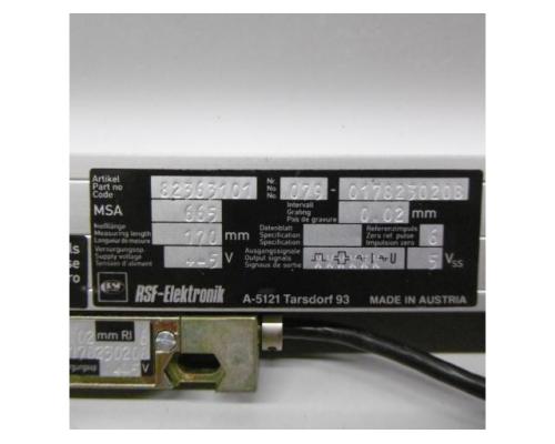 RSF Elektronik MSA 665 / 170 Glasmaßstab, inkrementales Längenmesssystem, Linea - Bild 4