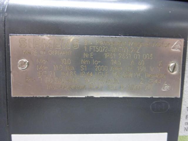 Siemens 1FT5072-0AC01-9-Z Silnik trójfazowy z magnesami trwałymi - 6