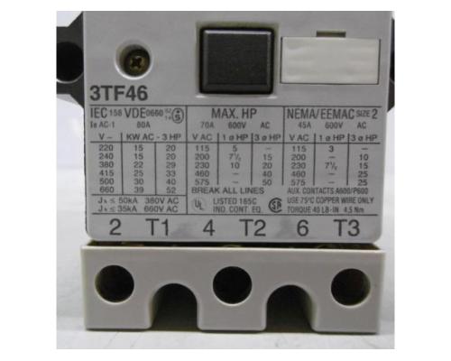 SIEMENS 3TF46 Leistungsschütz, Lastschütz, Luftschütz, Schütz, L - Bild 5