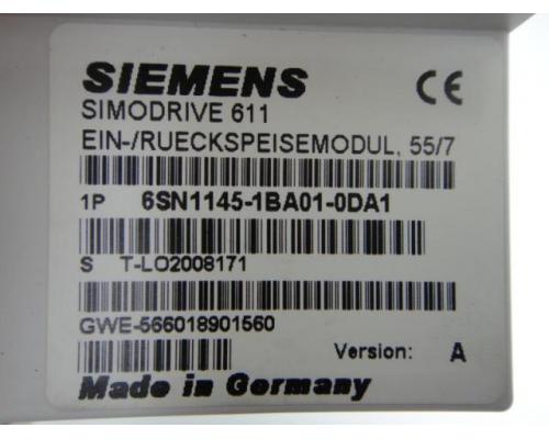 SIEMENS 6SN1145-1BA01-0DA1 AC-Versorgungsmodul, Ein-/Rückspeisemodul Simodriv - Bild 5