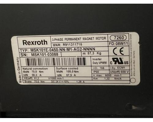 BOSCH REXROTH MSK101E-0450-NN-M1-AG2-NNNN 3 Phasen Synchron Servomotor, Drehstrom Servomotor - Bild 3