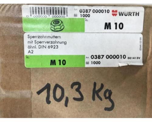 WÜRTH M10 250 Stück Sechskantmuttern, Sperrzahnmutten Mutter - Bild 4