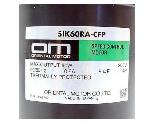 Oriental Motor Speed Control Motor 5IK60RA-CFP - Bild 2