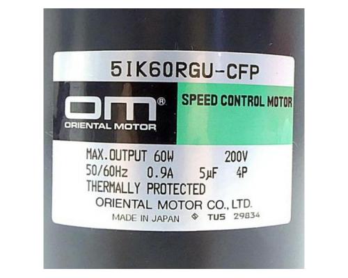 Oriental Motor Speed Control Motor 5IK60RGU-CFP - Bild 2