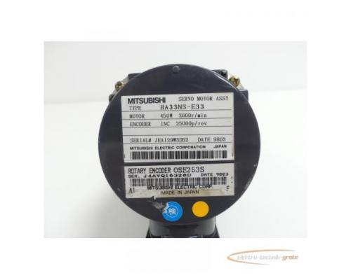 Mitsubishi HA33NS-E33 Servomotor SN:JEA129W3D52 + OSE253S Encoder - Bild 5