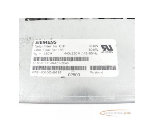 Siemens 6SN1111-0AA01-2EA0 Netzfilter Version: d SN:02503 - Bild 3