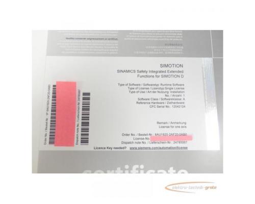 Siemens 6AU1820-2AF20-0AB0 SINAMICS Safety Integrated Extended ungebraucht - Bild 3