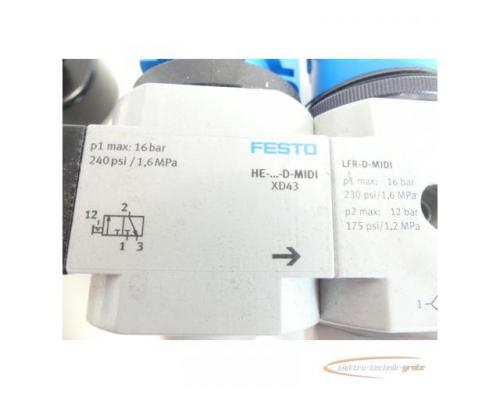 Festo Wartungseinheit mit LFR-D-MIDI + HE- + HEE- + HEL- + FRM-?-D-MIDI - Bild 4