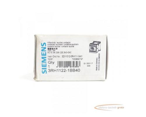 Siemens 3RH1122-1BB40 Hilfsschütz 24V E-Stand: 05 - ungebraucht! - - Bild 7