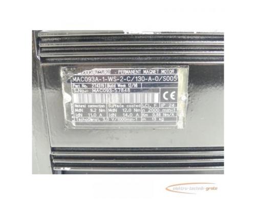 Indramat MAC093A-1-WS-2-C/130-A-0/S005 Permanent Magnet Motor SN:MAC093-57848 - Bild 4