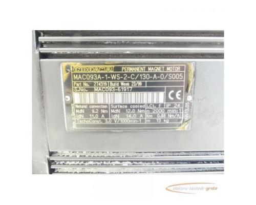 Indramat MAC093A-1-WS-2-C/130-A-0/S005 Permanent Magnet Motor SN:MAC093-61917 - Bild 5