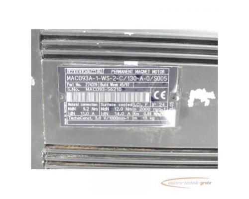 Indramat MAC093A-1-WS-2-C/130-A-0/S005 Permanent Magnet Motor SN:MAC093-56210 - Bild 4