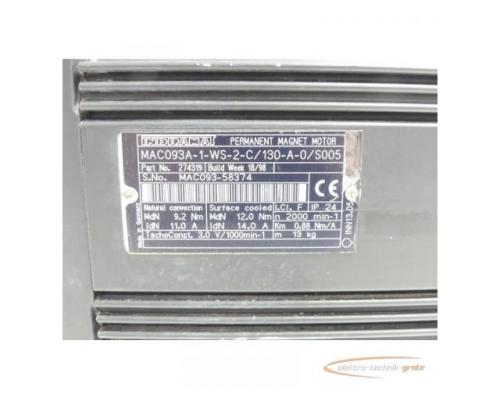 Indramat MAC093A-1-WS-2-C/130-A-0/S005 Permanent Magnet Motor SN:MAC093-58374 - Bild 4