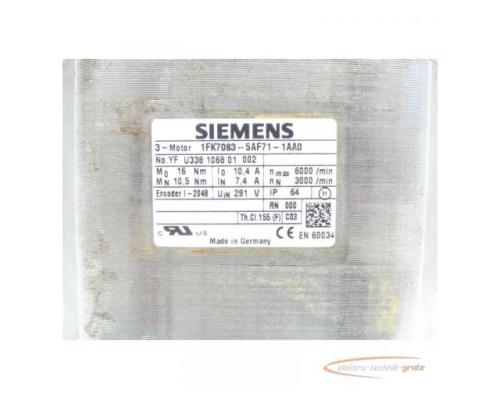 Siemens 1FK7083-5AF71-1AA0 Synchronservomotor SN:YFU338106801002 - Bild 4