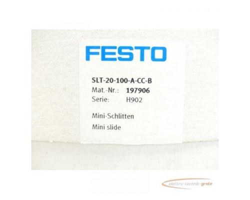 Festo SLT-20-100-A-CC-B Mini-Schlitten 197906 - ungebraucht! - - Bild 7