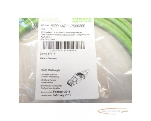 MURR Elektronik 7000-44711-7960300 M12 male 0° / RJ45 male 0° shielded Ethernet - unge! - - Bild 1