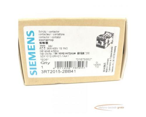 Siemens 3RT2015-2BB41 Schütz E-Stand 06 DC 24V - ungebraucht! - - Bild 2