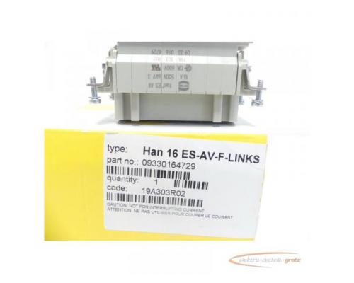 Harting Han 16 ES-AV-F-Links Buchseneinsatz code: 19A303R02 - ungebraucht! - - Bild 5