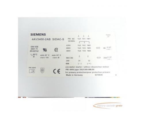 Siemens 4AV3400-2AB Gleichrichtergerät 3-phasig SN:9210036 - Bild 3