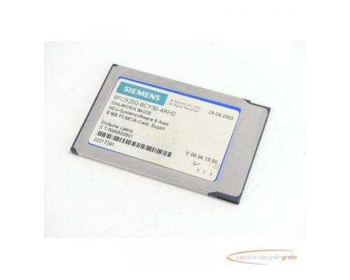 Siemens 6FC5250-6CY30-4AH0 NCU-Systemsoftware 6 Axes 8 MB PCMCIA SN:T-R9AB00601 - Bild 1