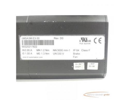 B&R Automation 8MSA3M.E3-30 Servomotor Rev. D0 SN:68320217822 - Bild 5